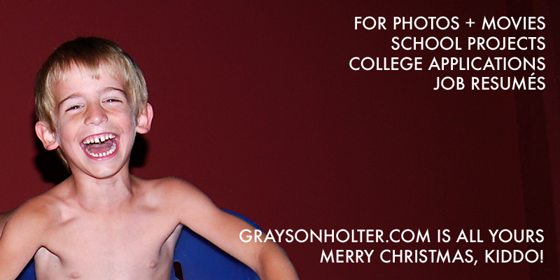 Merry Christmas Grayson!